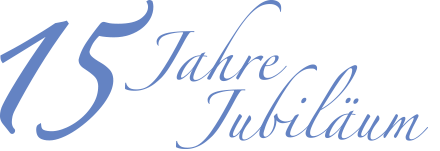 15 Jahre Jubiläum Schriftzug 15 Jahre Jubiläum